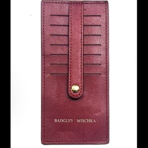 Badgley Mischka Plum Card Holder NWT